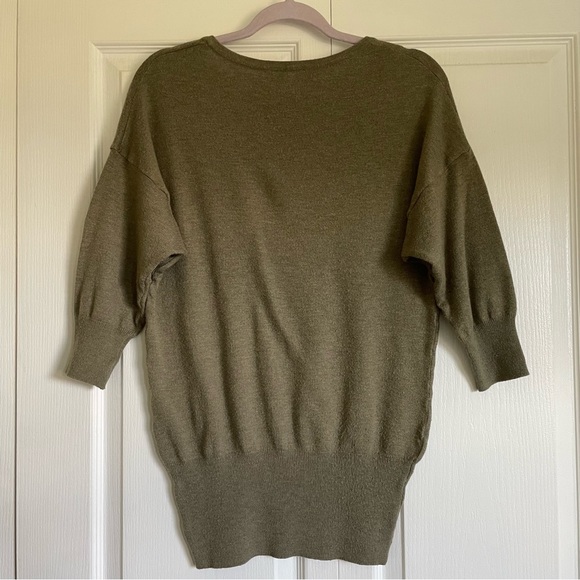 Women’s Nordstrom BP Rubbish Angora Blend 3/4 Length Sweater - Olive - Picture 2 of 8